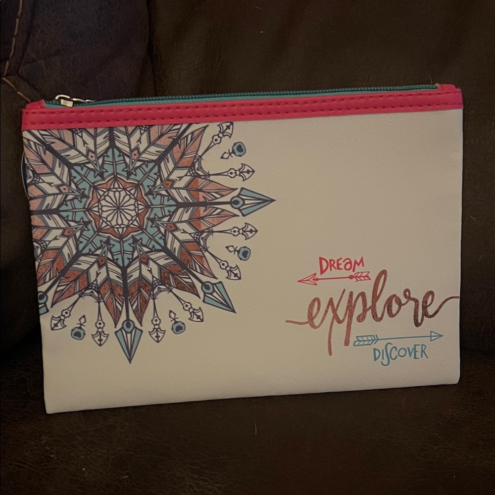 Mandala Design Pouch with Inspirational Text